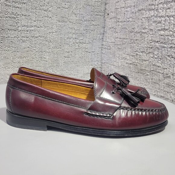 Cole Haan Pinch Men\'s Size 9D Burgundy Leather Tassel Dress Loafer Shoes 03507 main image 4